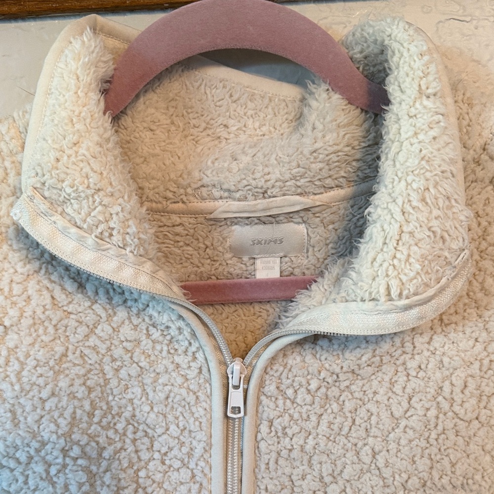 SKIMS Cream Fleece Jacket